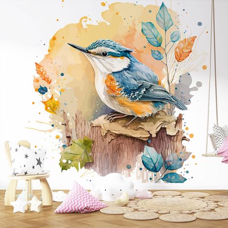 Papier peint panoramique Enfants - Oiseau - 130 cm x 84 cm (1/4)