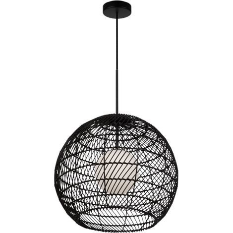 Suspension boule tressée noire Ø40 1xG9 Maytoni Cane (1/5)