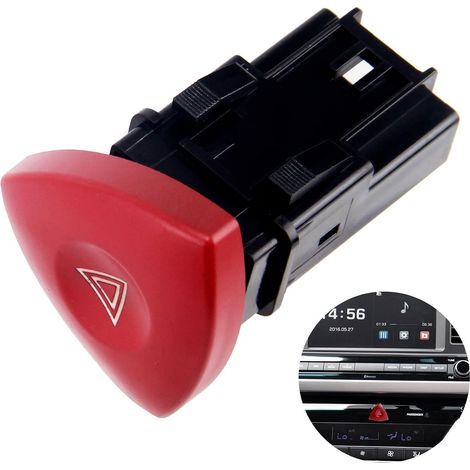 Bouton Warning pour Espace, Laguna 2, Vivaro - Interrupteur Feu Détresse Fiable et Durable pour Assurer Votre Sécurité (1/5)