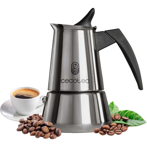 Moka fabbricata in acciaio inossidabile di alta qualità ideale per 10 tazze di caffè.