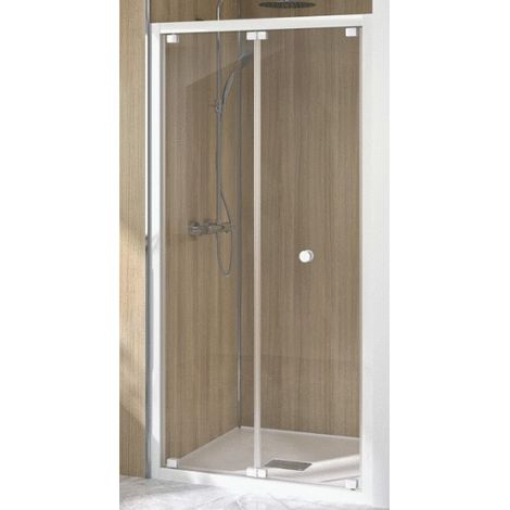 Kinedo – Porte de douche pliante SUPRA III S – Verre de sécurité – Largeur 80 cm – Hauteur 190 cm – Accès avec seuil – PA1561BTN (1/3)