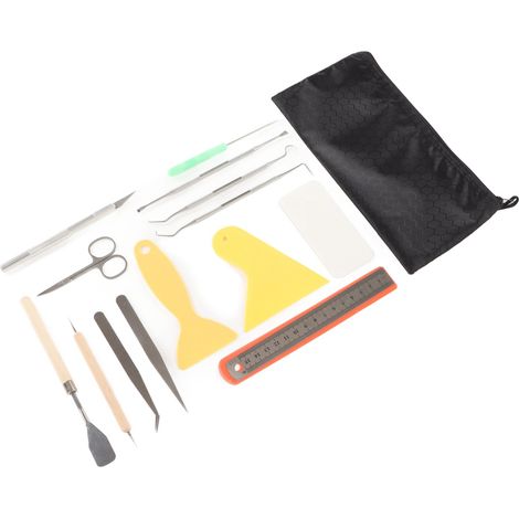 Ensemble de 15 Outils de Désherbage en Vinyle avec Règle, Ciseaux et Pinces pour Jardinage DIY (1/5)