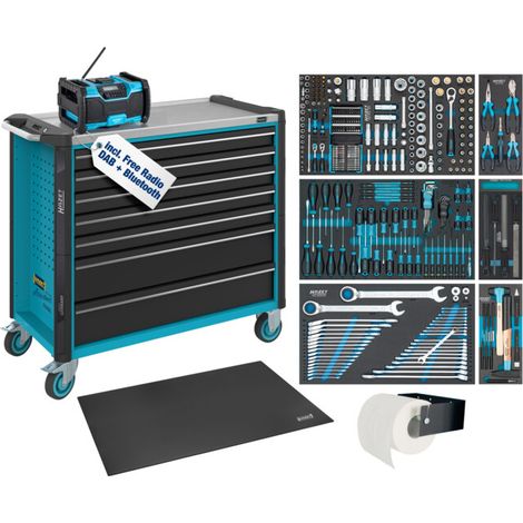 HAZET Servante d’atelier Assistant 179NXXL-7 avec assortiment et 7 tiroirs