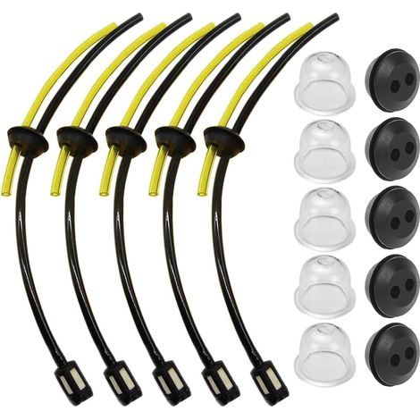 Fuel Hoses With Filter,Universal Fuel Filter Kit,Fuel Hose For Brushcutter,Lawn Mowers Fuel Hoses With Priming Bul,For Gardening and Agriculture,17pcs (1/5)