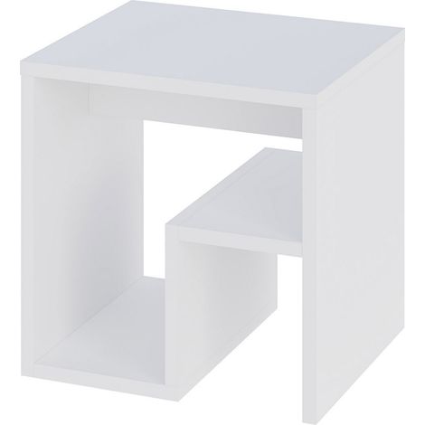 Beistelltisch aus Holz "Bon" 40 x 35 x 40 cm - Weiß