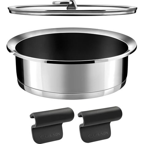 Ycône - Sauteuse revêtue 24 cm avec anses et couvercle (1/3)