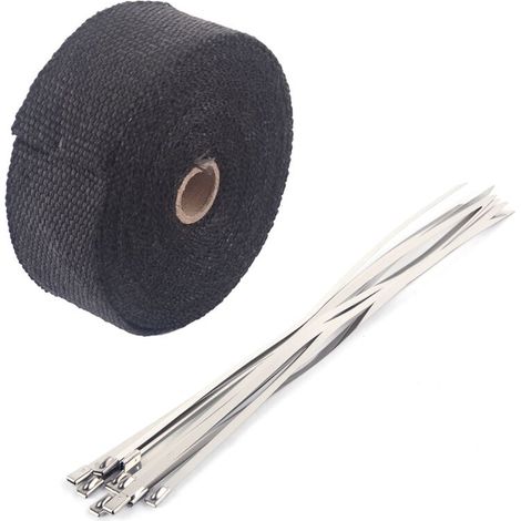 Tuyau de descente de collecteur d'enveloppe thermique d'échappement de Performance de 10 m avec 10 tuyaux d'attaches de câble (1/4)