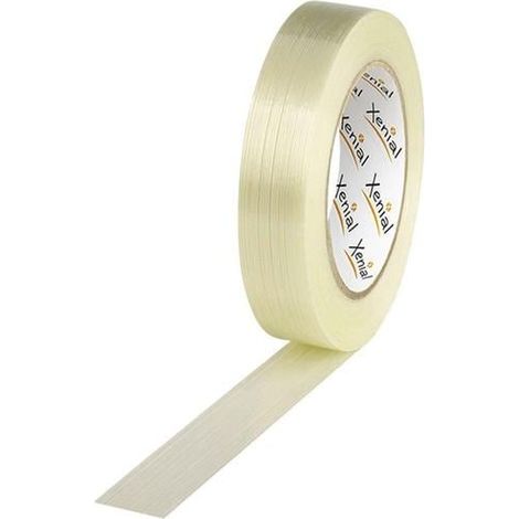 Filamentklebeband m.Längsfaden Breite 25mm Länge 50m S.100µ transparent XENIAL