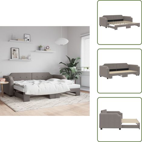 Sofá cama gris - vidaXL Sofá cama nido tela gris taupe 80x200 cm - Sofá cama para salón