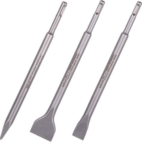 wolfcraft - Kit de 3 Burins avec queue SDS-Plus - Diamètre 14. 20. 40 mm - réf. 7914000