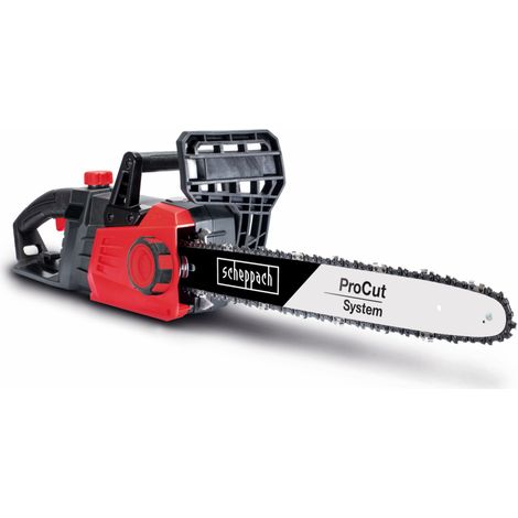 Scheppach Tronçonneuse électrique CSE2700 – 230 V – Moteur 2700 W – Puissance de coupe 44 cm – Guide ProCut – Système de serrage rapide sans outils