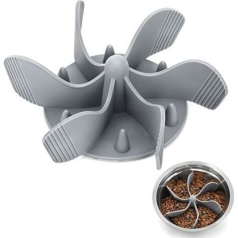 Gamelle Anti Glouton Chien, Accessoire pour Manger Lente pour Gloutons, Séparateur pour Gamelle Céramique/Inoxydable/Verre, Insert pour Bol Chien Grand Petit Taille avec Fond Ventouse Stable (1/5)