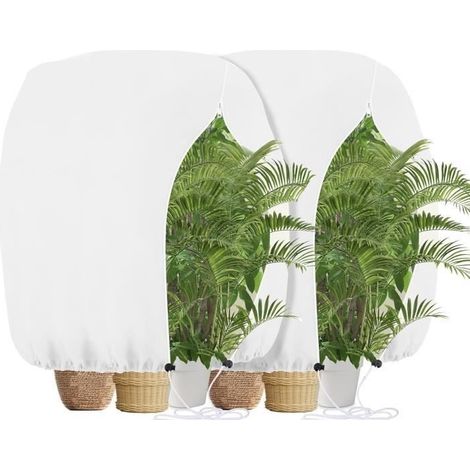 Voile d'Hivernage pour Plantes Extérieur 120x180cm,Housses de Protection Contre Gel,Couverture Protection avec Cordon de Serrage (1/4)