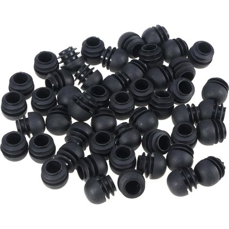 50 Pièces Embouts de Tubes Ronds en PP pour Meubles, Insert de Patin de Chaise Anti-Bruit, Protection Antidérapante, Faciles à Installer, Adaptés pour Pieds de Chaise et Bancs (1/5)