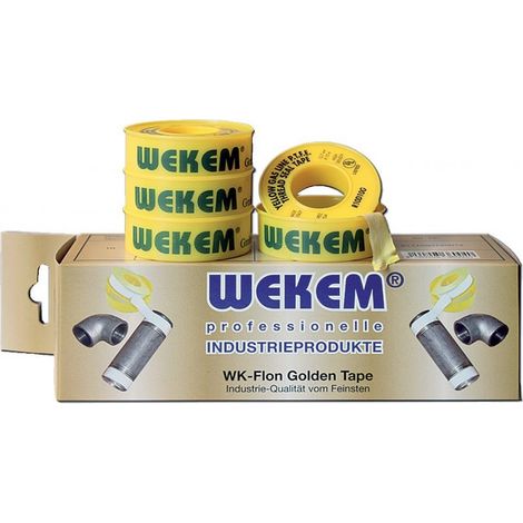 WEKEM  PTFE  cinta  de  sellado  Golden  Tape  L12  m  B12,7  mm  D0,1  mm  -  6111500120012