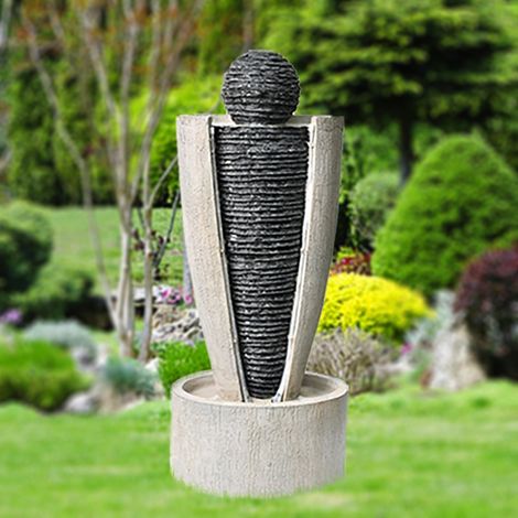 Fontaine Trophée avec éclairage LED Jeux d'eau pour l'extérieur + l'intérieur Fontaine de jardin Fontaine d'intérieur 17002 (1/5)