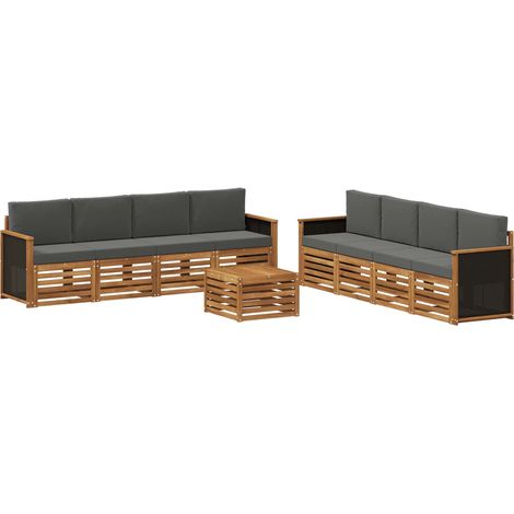 Sofa Sets with Cushion 9 pcs Solid Acacia Wood vidaXL (1/5)
