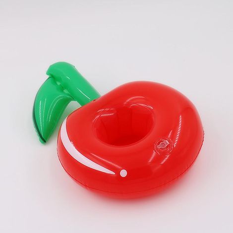 Porte-gobelet gonflable en forme de cerise pour fête à la piscine et jeux d'eau (1/5)