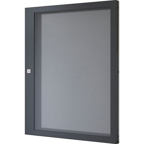 Tableau d'affichage intérieur mural format A4 - Leabox.com - Gris anthracite - 308 x 378 mm
