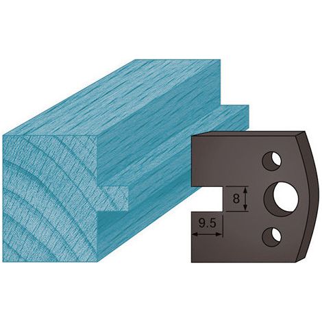 Diamwood Jeu de 2 contre-fers profilés Acier Ht. 38 x 4 mm languette 8 mm A95 - Dimensions 38 x 4 x 9.5 mm - Épaisseur 4 mm - Compatible avec plusieurs marque (1/2)