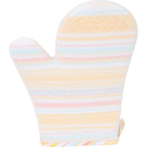 Gants de cuisine résistants à la chaleur pour four, barbecue et cuisson (Modèle rayé) (1/5)