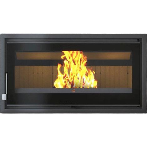 Insert à bois ventilé silencieux canalisable - FIREMATIC Ontario 14.5 kW  Sans vitre ROBAX NightFlame