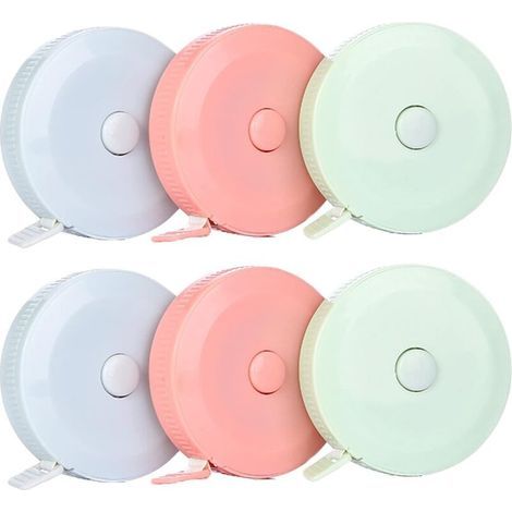 JSSEVN - Pcs 150cm Retractable Measuring Tape, Body Measuring Tape, Circumference Measuring Tape, Capsular Measuring Tape, Used for Measuring (3 Colors) (1/5)