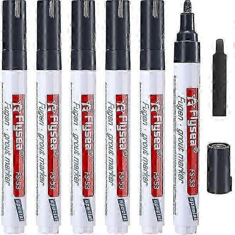 Stylo à joint compatible avec les murs, les sols et les carrelages - Réparations et compatible avec les nouveaux joints (noir) (1/5)