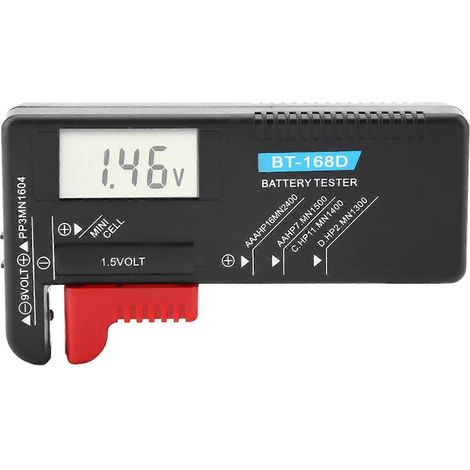 Universeller digitaler LCD-Spannungsprüfer für AA/AAA/C/D/9V/1,5V-Knopfzellenbatterien BT-168D