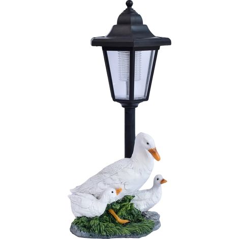 Enten-Skulptur Nachtlicht, Solarbetrieben, Wasserdichtes Design, LD-071 (1/2)