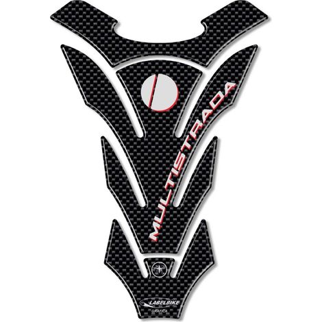 PARASERBATOIO ADESIVI 3D CARBONIO Compatibili MOTO DUCATI MULTISTRADA 1000-1100 (1/2)