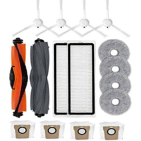 16 piezas para kit de accesorios de aspiradora: cepillo lateral principal, filtro, mopa, etc.