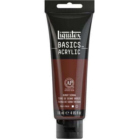 Peinture Acrylique en tube terre de sienne brûlée 118ml - Liquitex Basics (1/2)