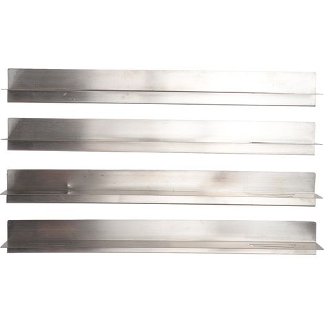 Lot de 4 couvre-joints de cuisinière en acier inoxydable, résistant à la chaleur, facile à nettoyer, protecteur d'espace universel pour four (1/5)