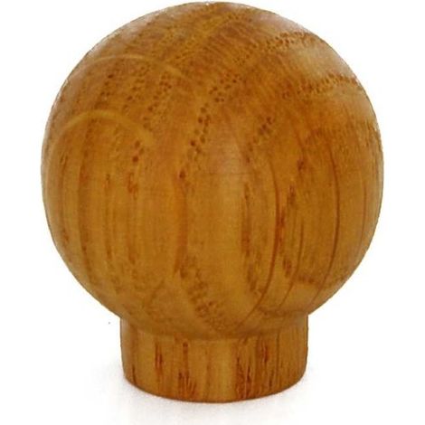 Pomolo in legno - Ø 30 mm. - rovere lucido (1/2)