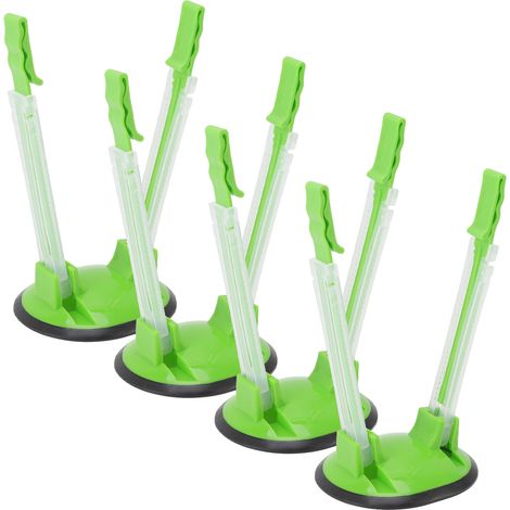 Support 4 Sachets Plastique, Porte-Sac Réfrigérateur Libre Main avec Base Anti-Dérapant pour Cuisine
