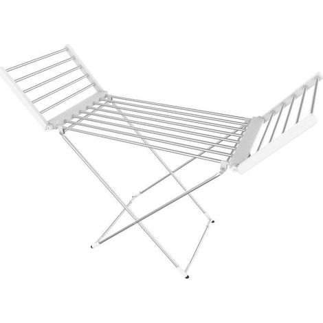 Todeco - Sèche-Linge Electrique, Etendoir Pliant d'Intérieur à Etages - Dimensions du Produit replié: 113 x 53 x 7 cm - Matéria A125 (1/4)
