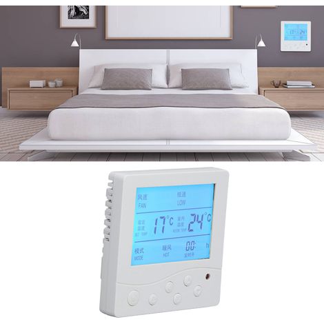 Thermostat intelligent LCD pour unité centrale de climatisation domestique avec ventilo-convecteur, interrupteur de thermostat 220 V (1/5)