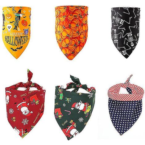 Lot de 6 bavoirs pour collier de chien (1/3)