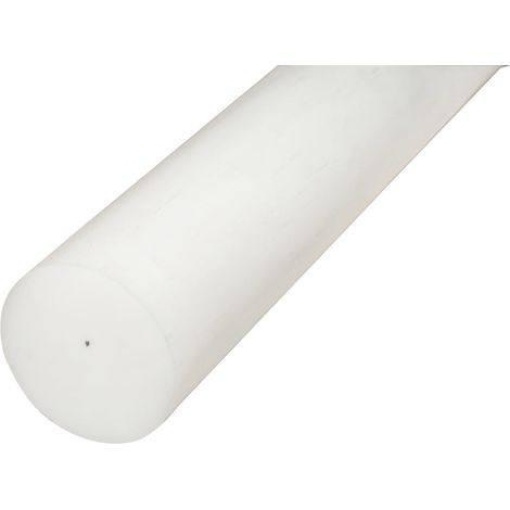 Barra di poliammide, poliossimetilene-poliacetale POM bianca 1000x60mm 4.24 Kg (1/4)