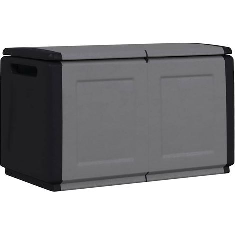 Contenitore da Giardino 96x53x57 230 L Grigio Scuro e Nero vidaXL (1/5)