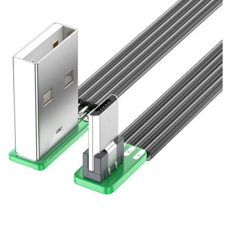 Câble USB à 90 degrés vers micro-USB pour une charge et une synchronisation de données efficaces dans les espaces restreints pour plusieurs appareils électroniques (1/5)