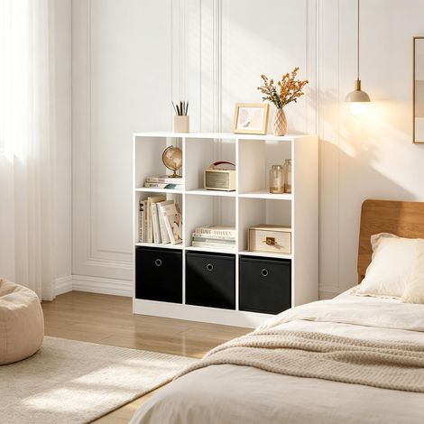 Raumsparende Würfelregal – Bücherregal, Standregal zur Aufbewahrung, Buffet für das Wohnzimmer, Küchenregal oder modulares Regalsystem (nur Gestell)