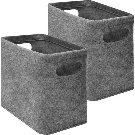 2X Rangement du Papier Toilette - Jeu de Boîtes en Feutre pour 8 Rouleaux - Panier Bain (1/5)