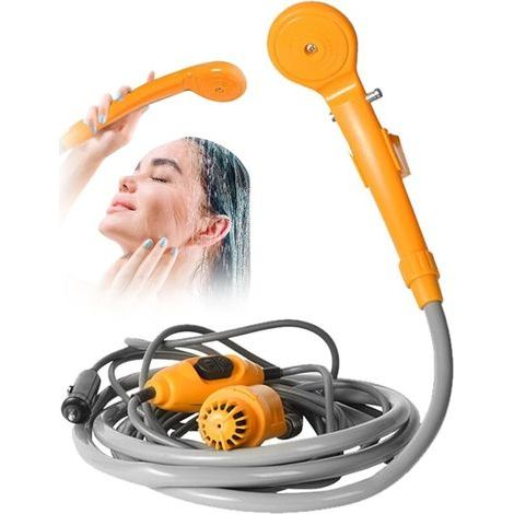 Douche de Voiture Douche Portable pour Camping 12V, Douche de Voyage Extérieure Kit de Douche Portatif Complet pour Voiture Kit de Douche de Voyage Camping (1/5)
