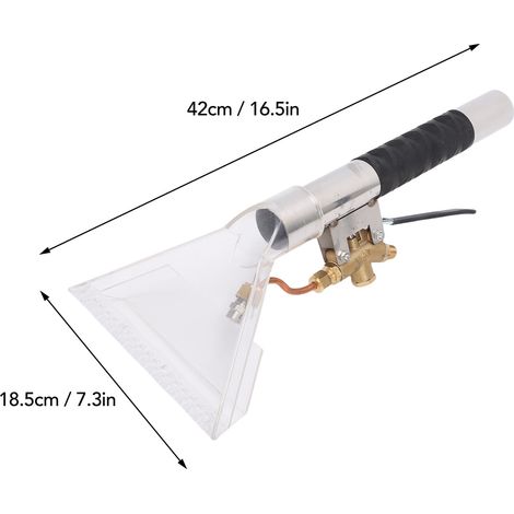 Ortviai Brosse d’aspiration manuelle pour tapis et intérieur auto – tête transparente en plastique, compatible avec la plupart des aspirateurs (1/4)