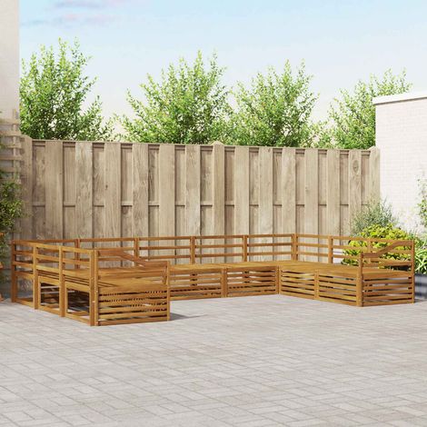 Sofagarnituren 9 pcs Natur Massivholz Akazie (1/5)