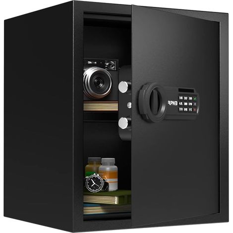 Coffre-fort de serrure, Coffre-fort, Coffre-fort à clavier digital, Bonne conservation pour la maison, l’hôtel et le bureau, le commerce, les bijoux, les pistolets, l’espèce. 43L (1/5)