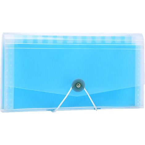Classeur accordéon extensible à plusieurs poches, transparent, à soufflets extensibles (1/5)