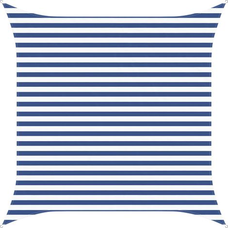 Toldo Vela de Sombra Azul y Blanco 3 x 3 m vidaXL